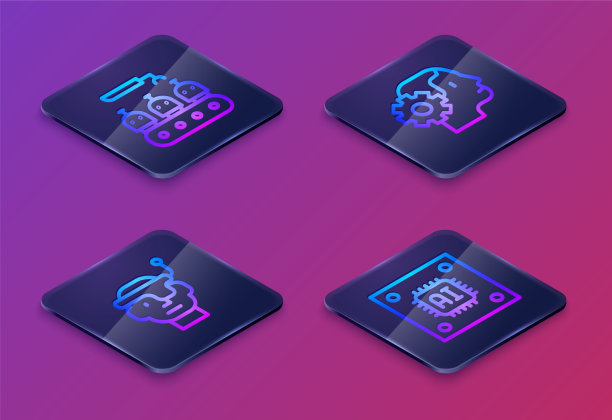 设定工业生产机器人等距线图片下载