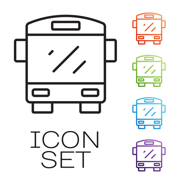 黑色线路总线图标隔离在白色背景上图片下载