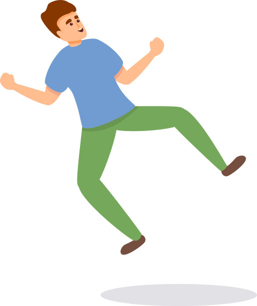 精力充沛的男孩图标卡通风格图片下载