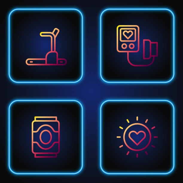 Set line太阳汽水可以跑步机和图片下载