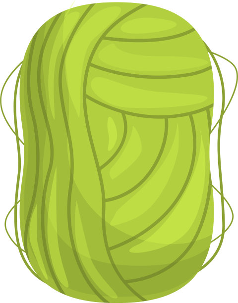 针织绿线图标卡通风格图片下载