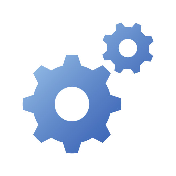 齿轮、制造、制造、设置的图标说明(渐变填充版)图片下载