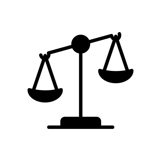 法律天平矢量字形图标，正义轮廓图标图片下载