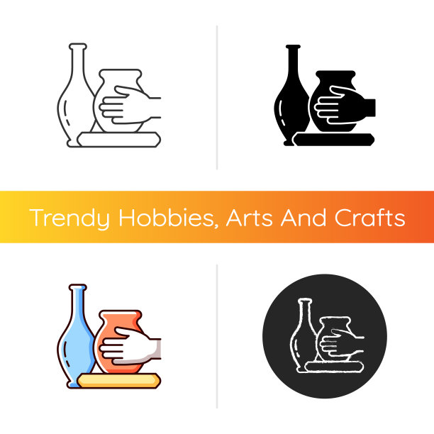 手工制作的陶器图标图片下载