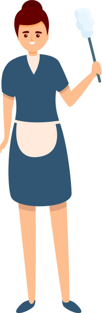 家庭清洁妇女图标卡通风格图片下载