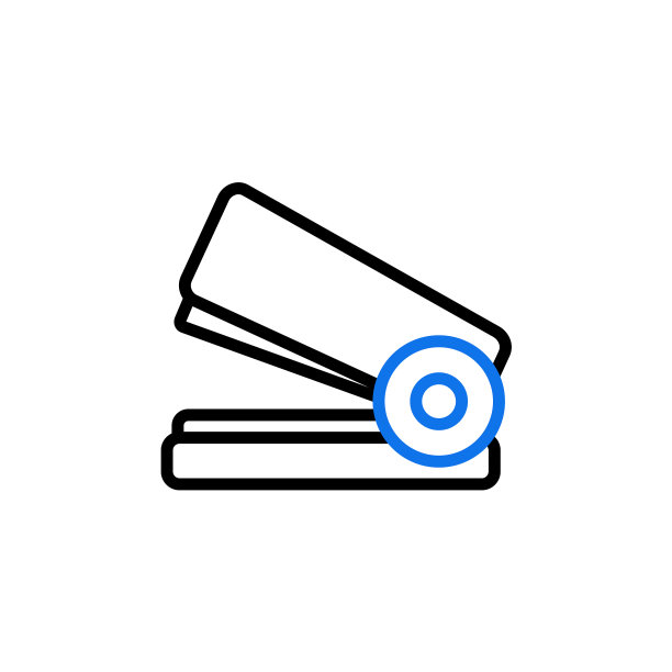 订书机图标孤立在白色图片下载