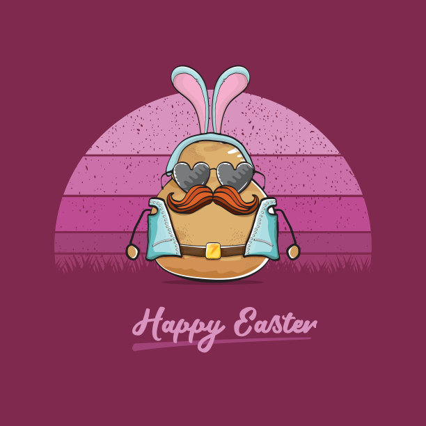 摇滚明星复活节土豆滑稽卡通图片下载