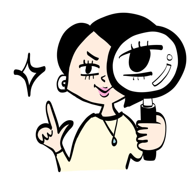 用放大镜看细节的女人图片下载