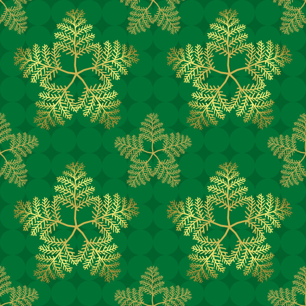 柏叶墙纸插图。无缝模式。图片下载