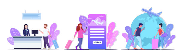 男票女票携行李旅行图片下载