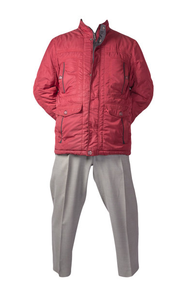 男人的夹克和裤子孤立在白色背景。图片下载