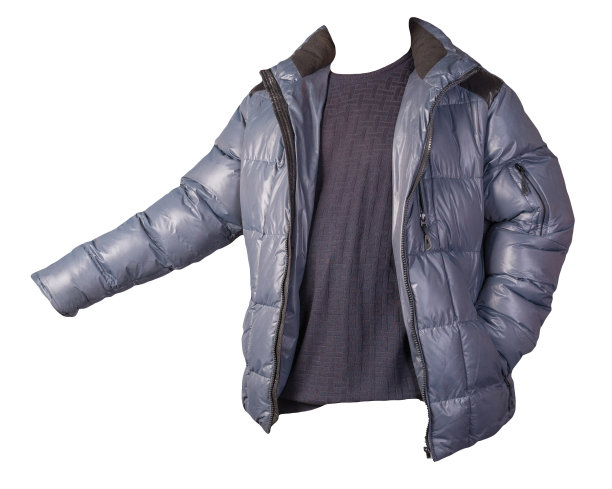 夹克和毛衣被隔离在白色背景上图片下载