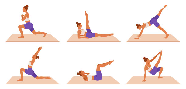 健身妇女设置女孩做健身图片下载