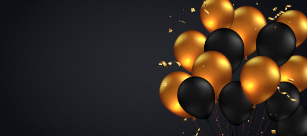 庆祝节日的蓝色背景与氦气图片下载