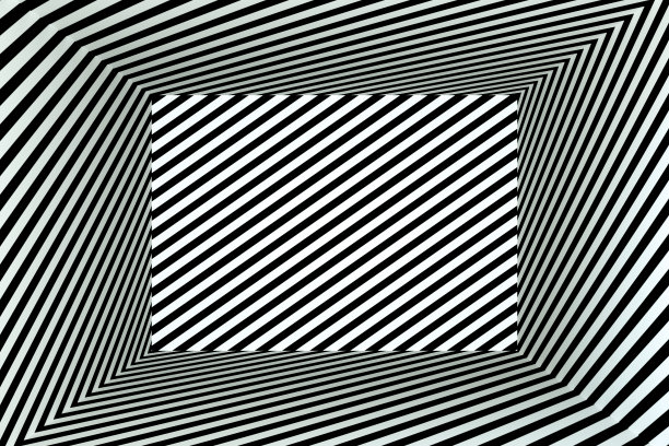 带有条纹线的3D空房间图片下载