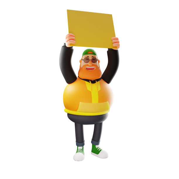 有趣的3D肥胖男性卡通图片有一个大的纸图片下载