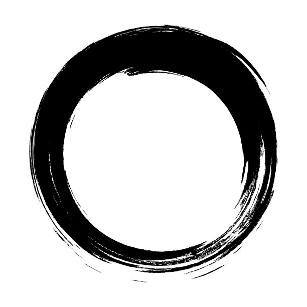 矢量笔刷在白色背景上画圆圈。墨汁手绘画画笔圈。标志、标签设计元素矢量插图。黑色的抽象的圆。框架。图片下载