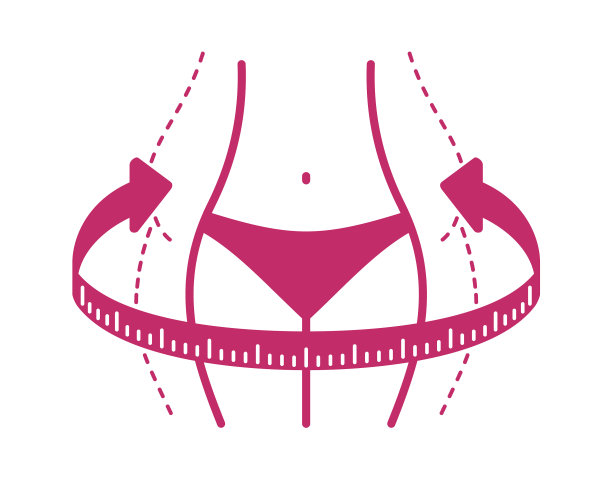 身体胶带和箭头的减肥图标图片下载