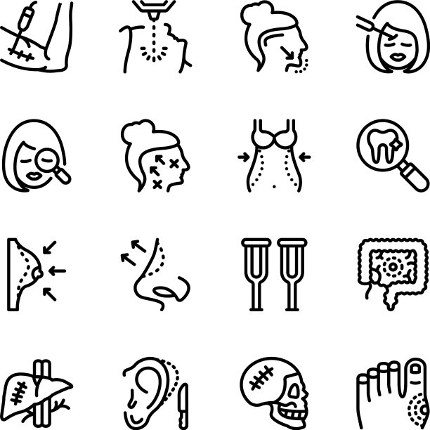 包装医用线性图标图片下载