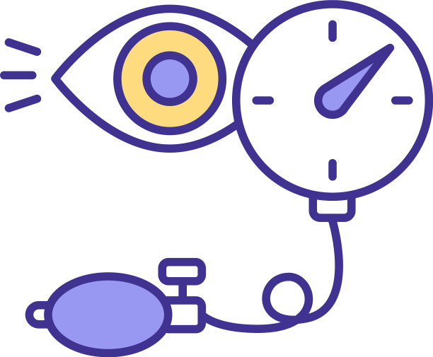 眼睛压力测试RGB颜色图标图片下载