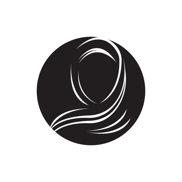 穆斯林头巾标志模板设计图片下载