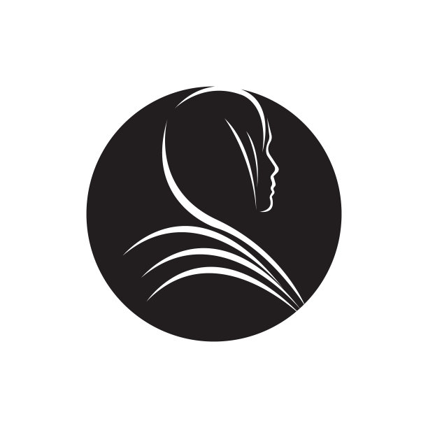 穆斯林头巾标志模板设计图片下载