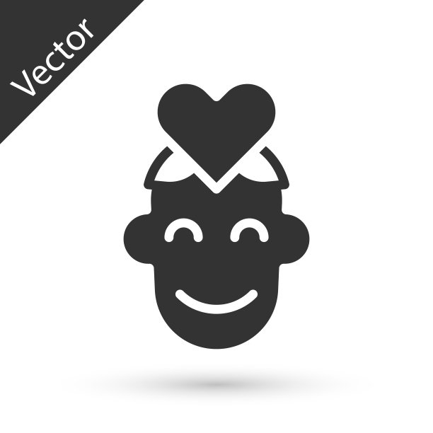 灰色志愿者图标孤立在白色背景。向量图片下载