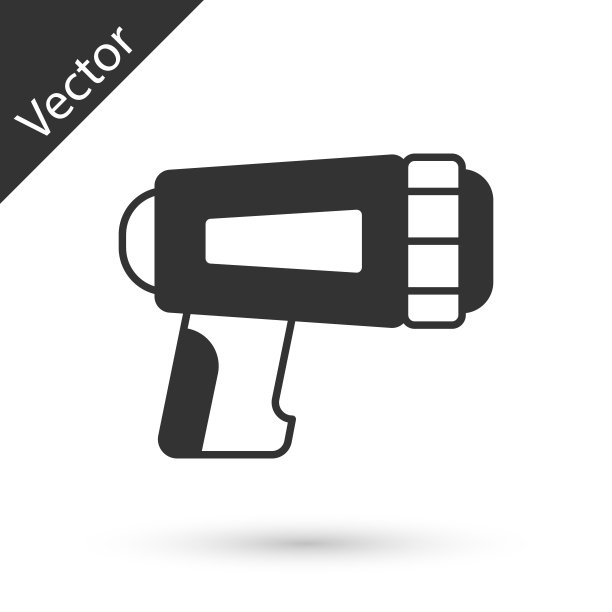 灰色手电筒潜水员图标隔离在白色背景。在水下潜水设备。向量图片下载