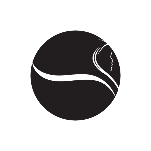 穆斯林头巾标志模板设计图片下载