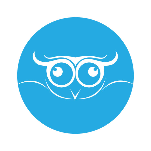 猫头鹰简单的标志模板设计图片下载