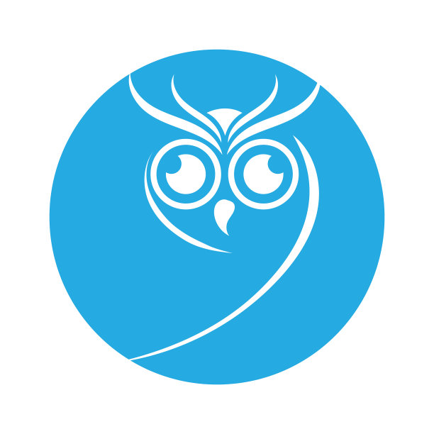 猫头鹰简单的标志模板设计图片下载