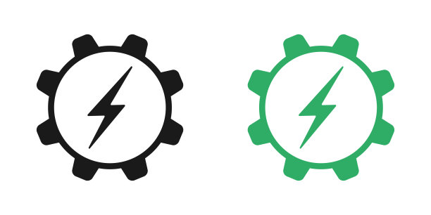 ÐÑÐ½Ð¾Ð²Ð½ÑÐµrgbrerenewable和可持续的电力符号。Eco-mechanism。齿轮与拉链设计。矢量插图。图片下载
