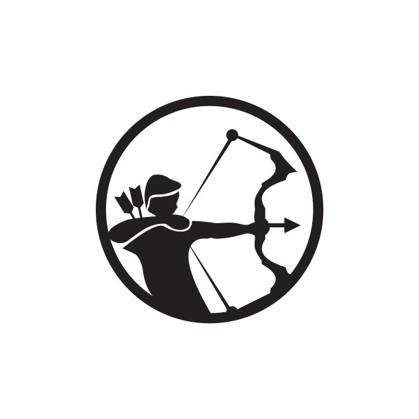 弓箭手男人Logo设计模板图片下载