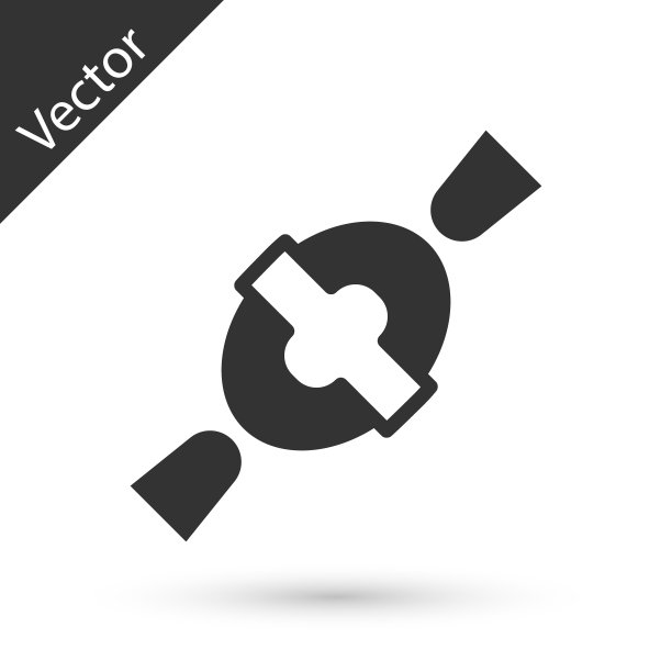 灰色糖果图标孤立在白色背景。快乐的万圣节派对。向量图片下载