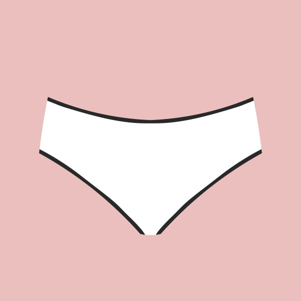 可爱的女性白色内裤。时髦的丁字裤图标。女性内衣元素。女性符号，模板现代设计的邀请，海报，卡片，织物。性感的布的概念。矢量图图片下载