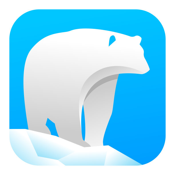 北极熊图标矢量设计插图图片下载