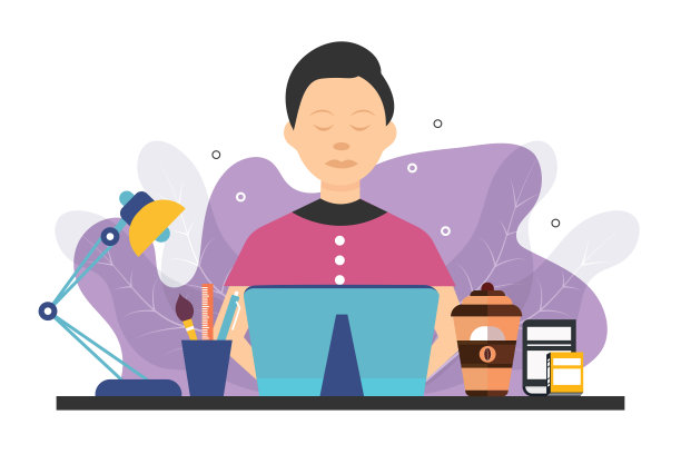 有笔记本电脑的男孩，快乐的人，商人，有创造力的人，在家工作，办公室工作图片下载