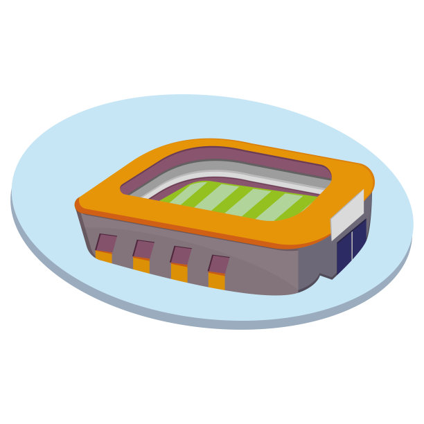 孤立的3d彩色足球场图片下载