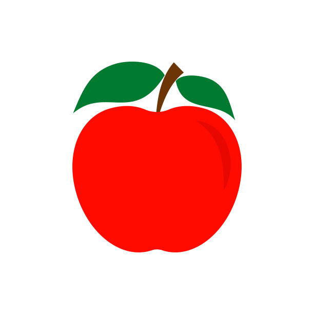 涂鸦苹果图标孤立在白色。水果，孩子们手画苹果。矢量插图。图片下载