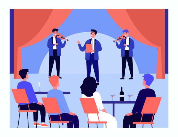 男孩乐队在观众面前表演图片下载