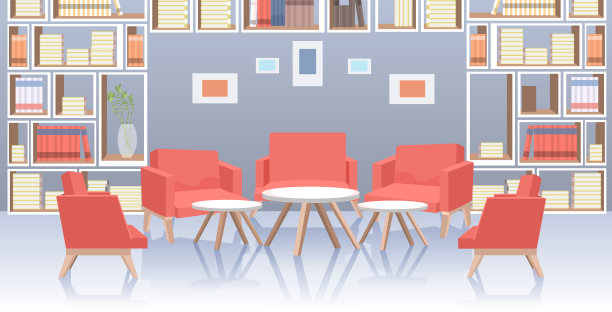 现代办公大堂大厅内部社交距离新冠肺炎疫情防护自我隔离图片下载