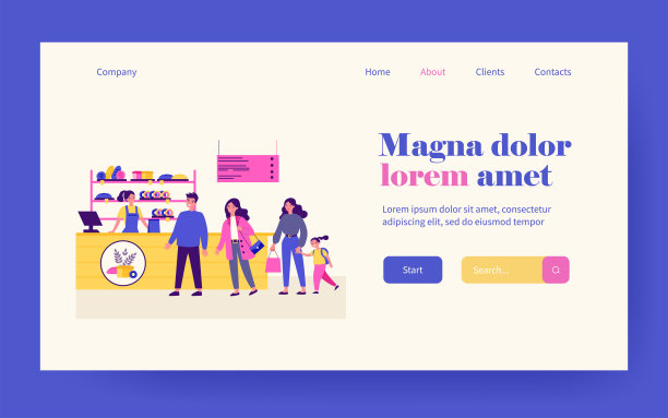 面包店里排队的顾客图片下载