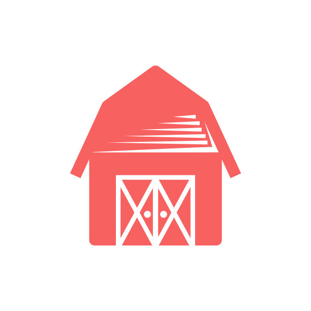 谷仓图标设计矢量模板孤立图片下载