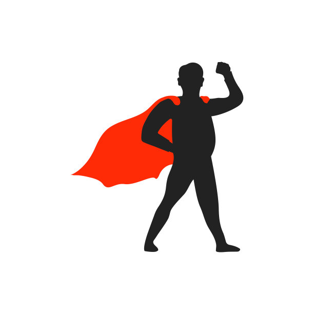 超级英雄爸爸图标设计模板矢量孤立插图图片下载