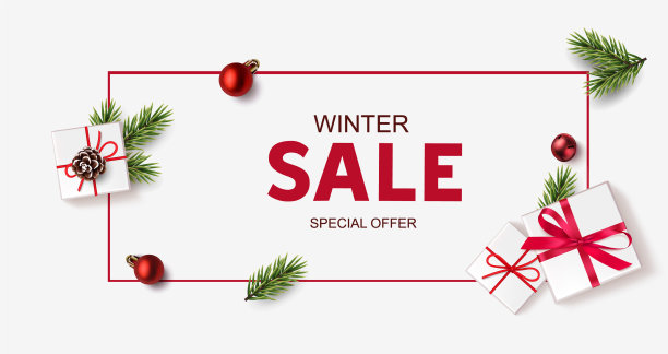 新年和圣诞节设计模板冬天图片下载