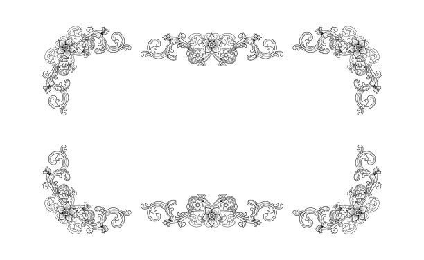 装饰手绘经典复古装饰文字分隔符。设置复古手画文本分割器维多利亚旧框架。文本线条，复古的边界，涂鸦，分界线，元素，涂鸦，矢量插图图片下载