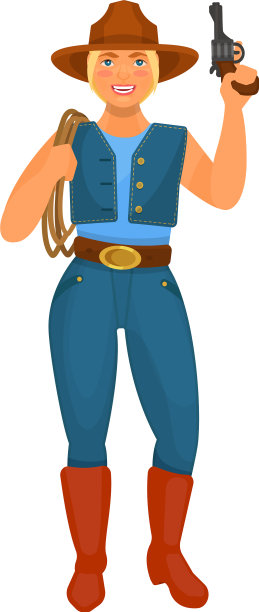 从西部来的带枪的牛仔女人图片下载