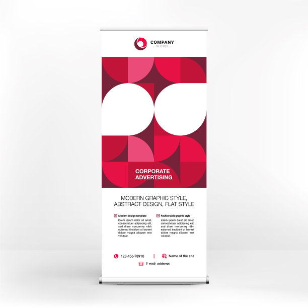 折叠式横幅设计创意代表图片下载