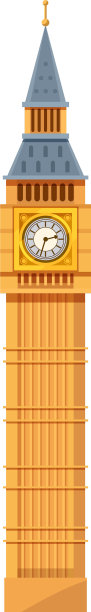 威斯敏斯特宫的传统钟楼图片下载