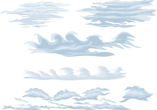 集羽蒸汽云波状稀疏卷云图片下载